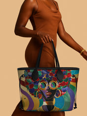 Afro Luxe Spiral Classic Shopper Tote QR0XD413