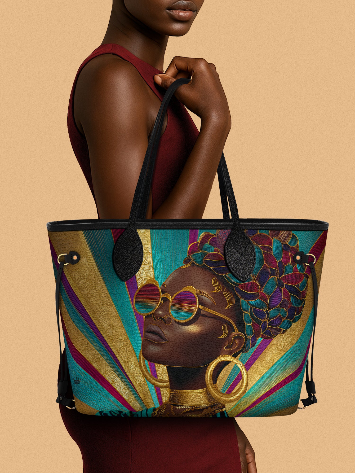 Golden Radiance Classic Shopper Tote QR0XD412