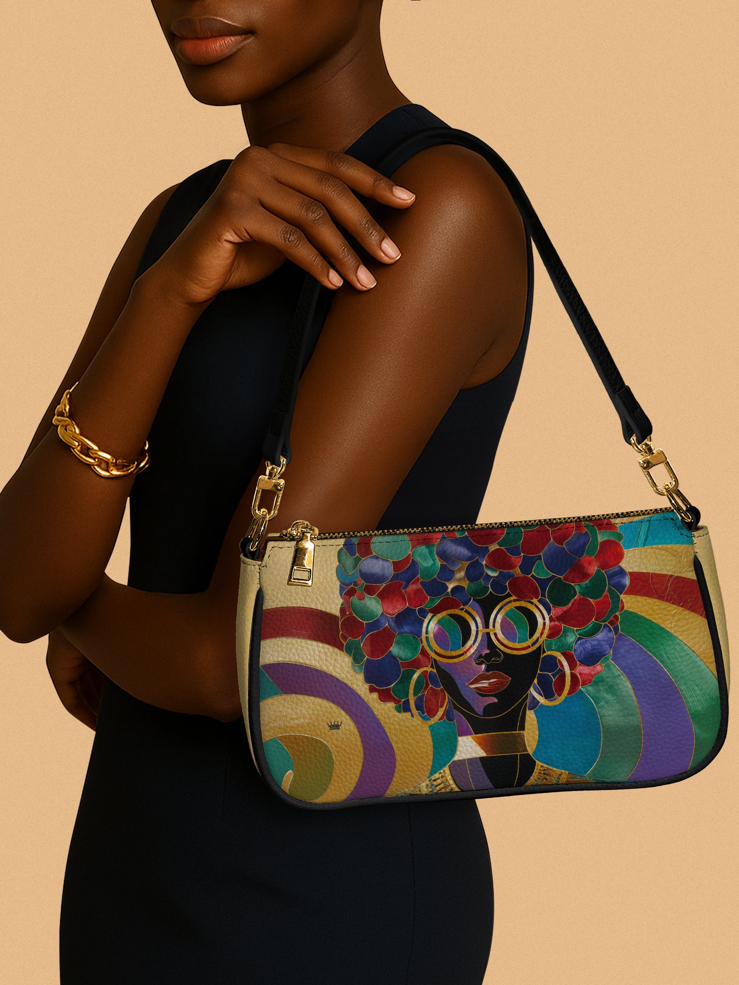 Afro Luxe Spiral Classic Zip Pochette QR0XD419