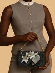 Ivory Lily Goddess Classic Zip Pochette QR0XD342