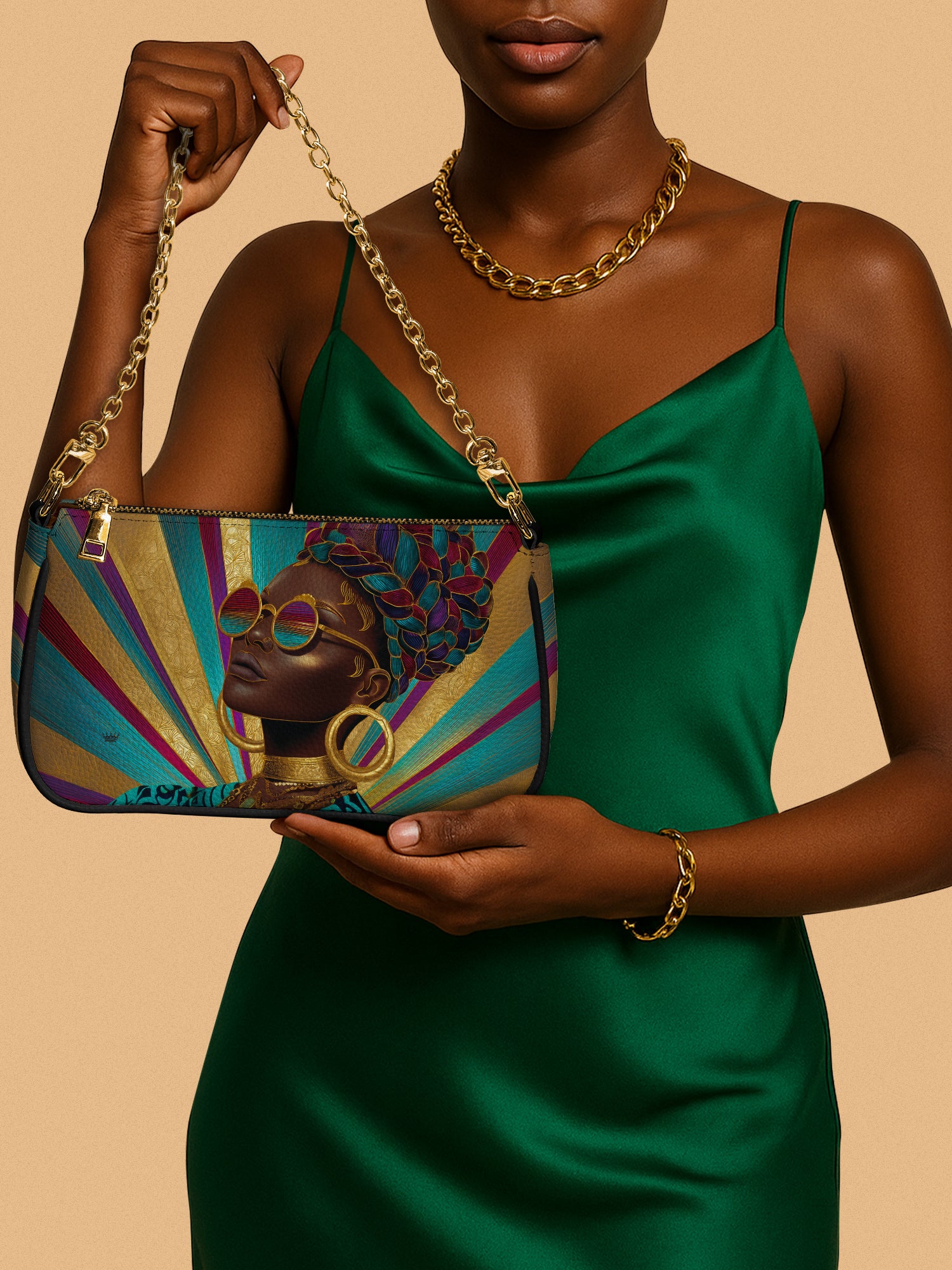 Golden Radiance Classic Zip Pochette QR0XD418