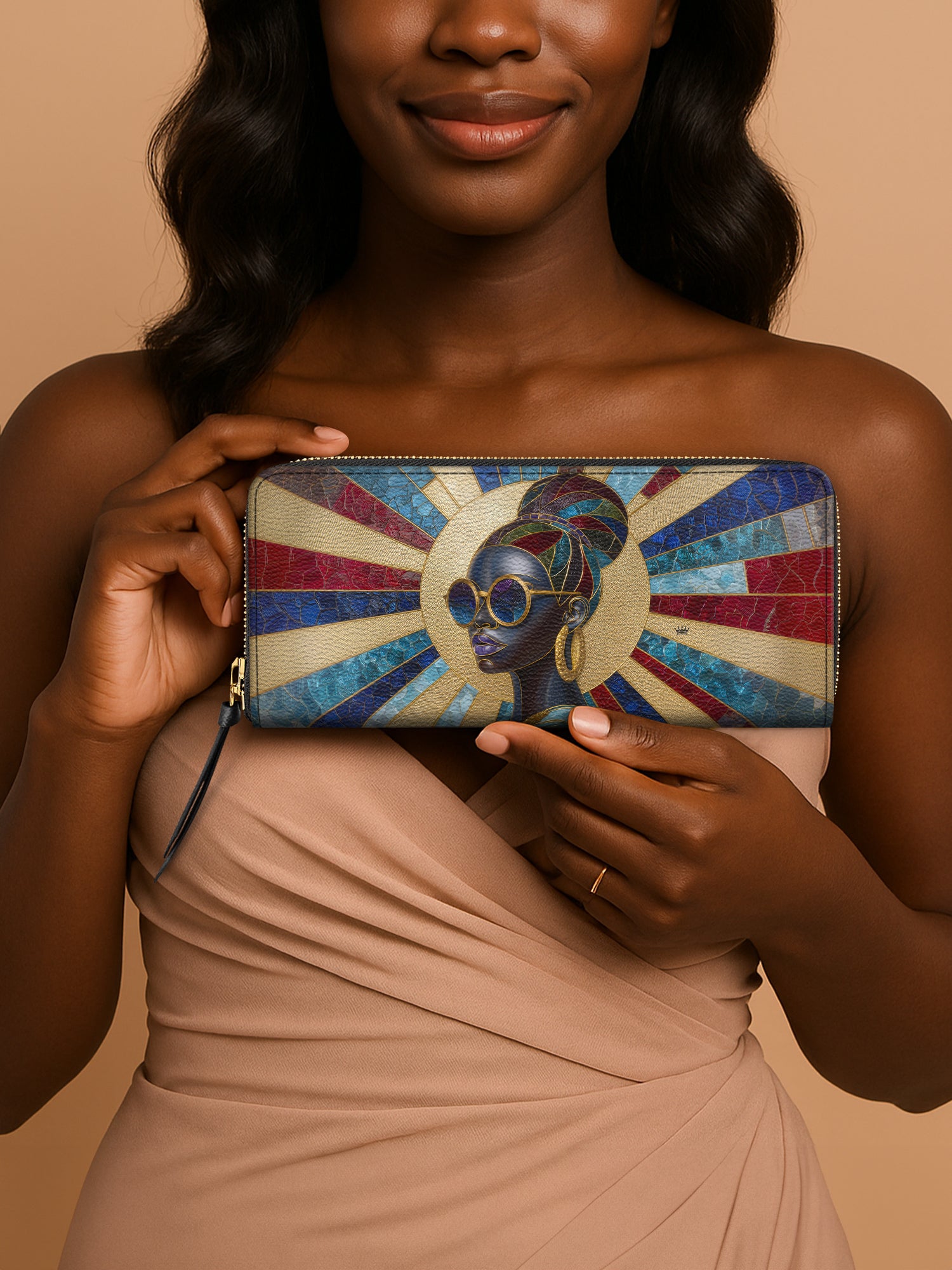 Stained Glass Diva Slimline Zippy Wallet QR0XD429