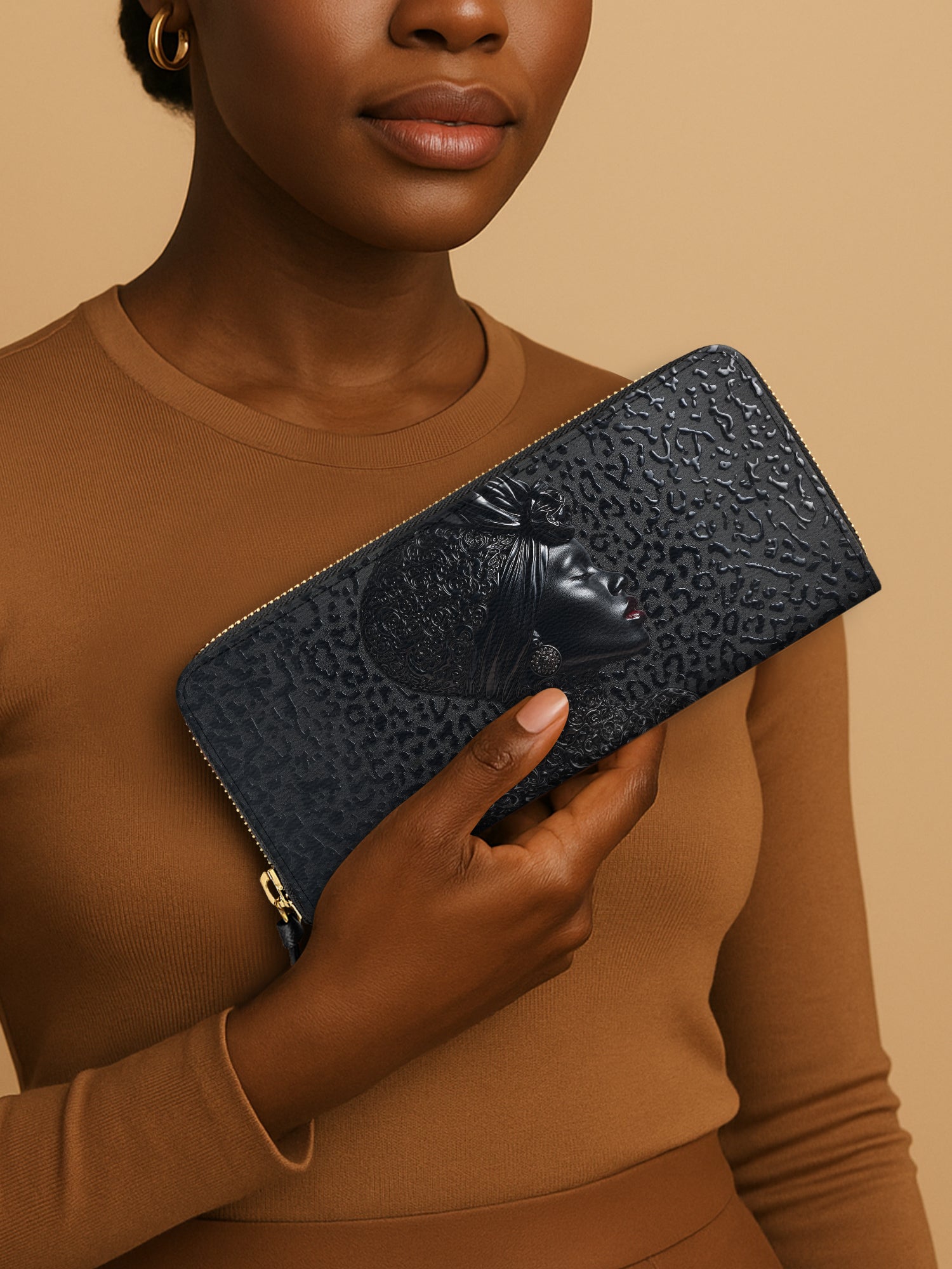 AfroGloss Leopard Slimline Zippy Wallet QR0XD487