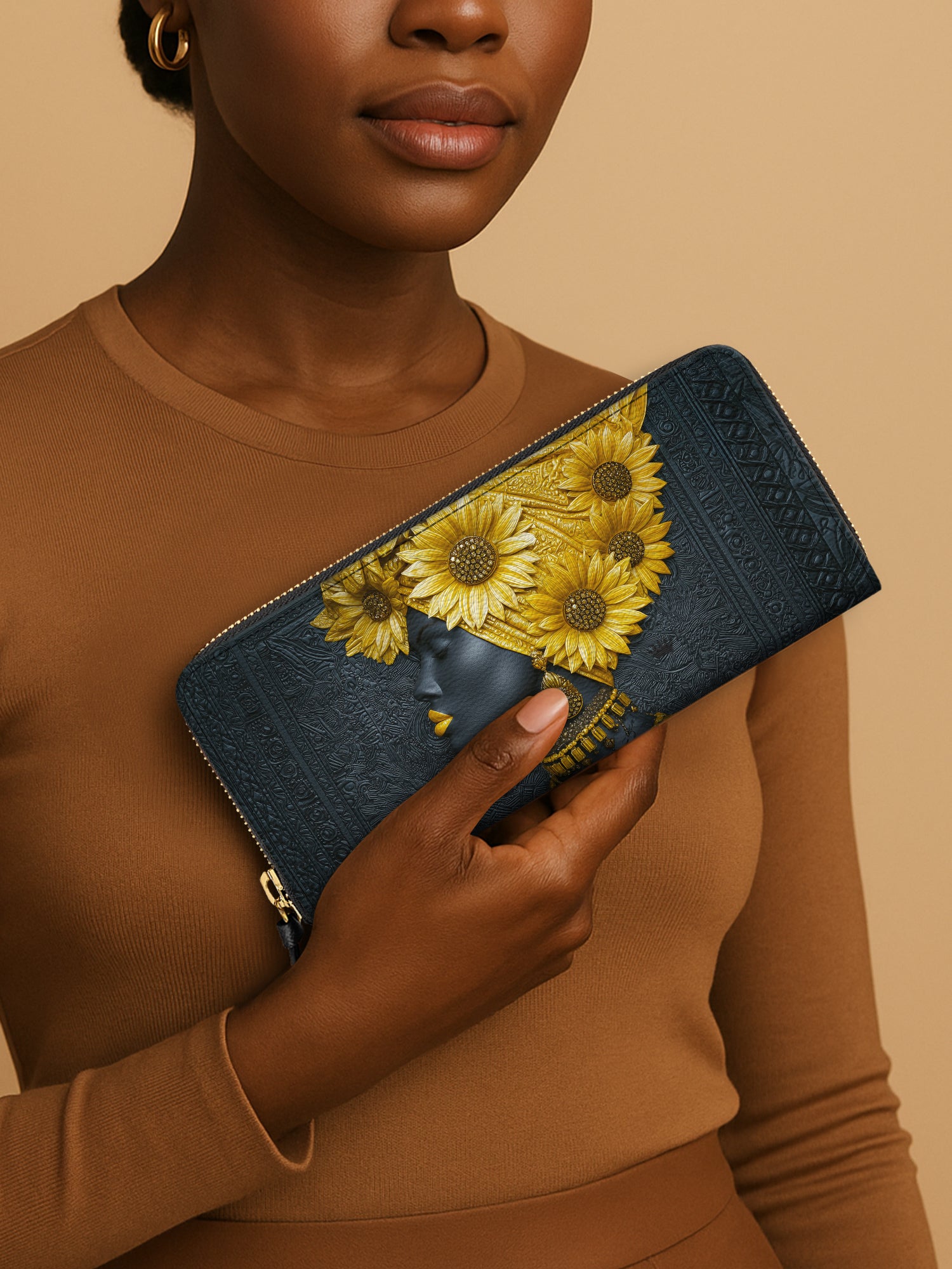Sunflower Majesty Slimline Zippy Wallet QR0XD352