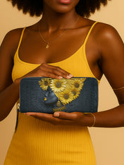 Sunflower Majesty Slimline Zippy Wallet QR0XD352
