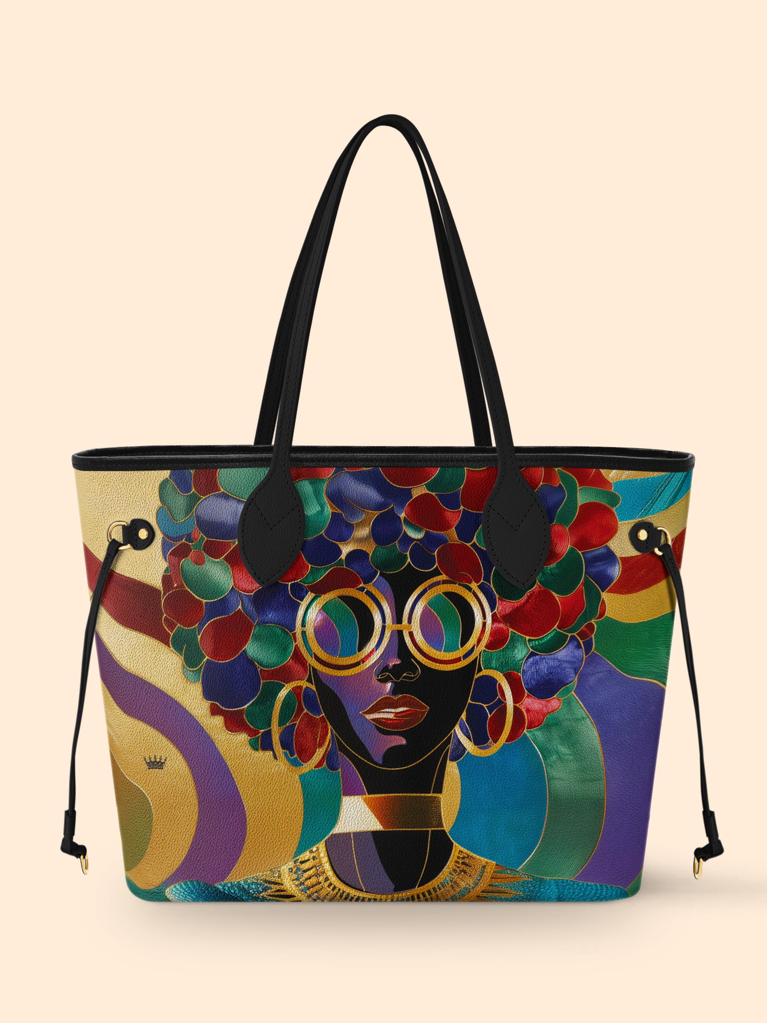 Afro Luxe Spiral Classic Shopper Tote QR0XD413