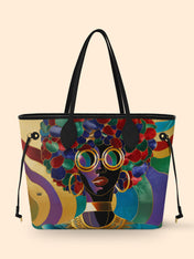 Afro Luxe Spiral Classic Shopper Tote QR0XD413