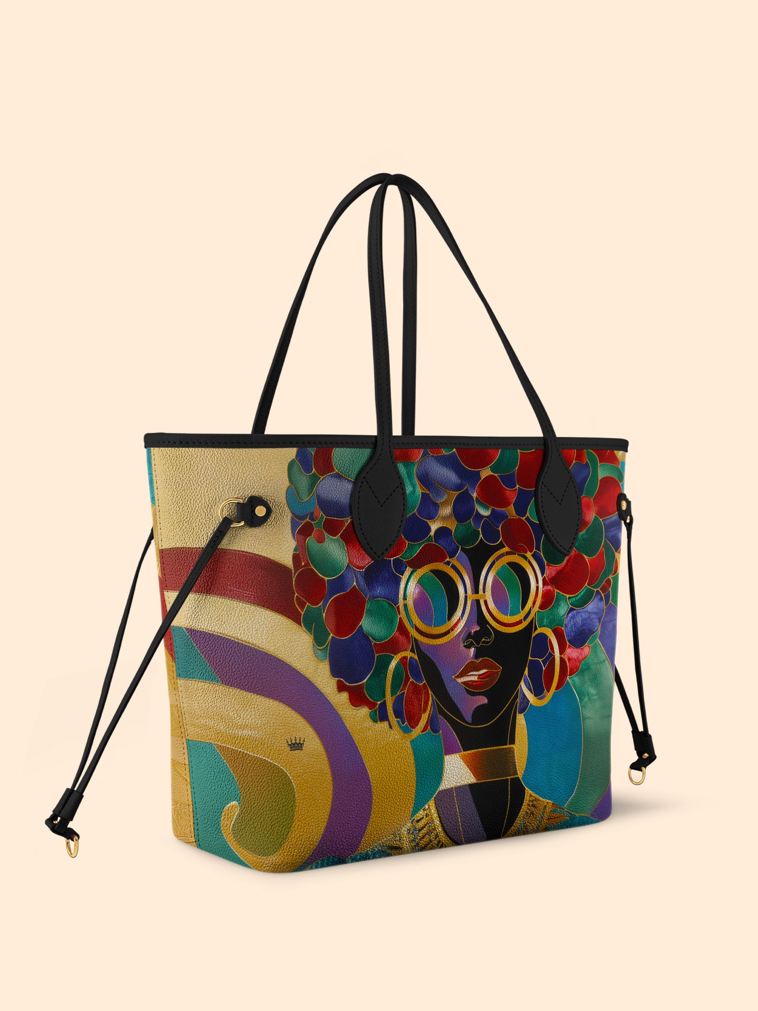 Afro Luxe Spiral Classic Shopper Tote QR0XD413