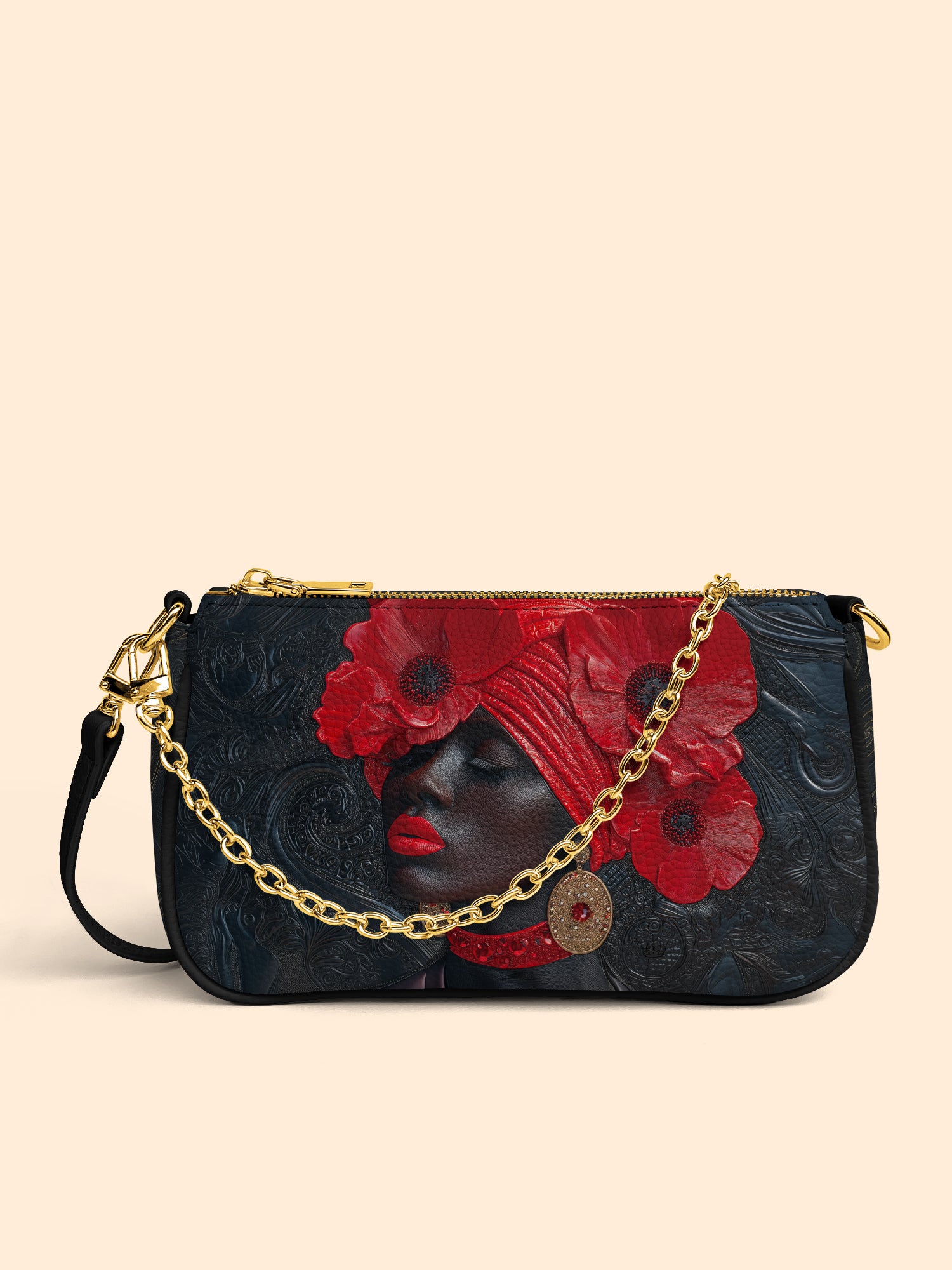 Crimson Poppy Crown Classic Zip Pochette QR0XD340