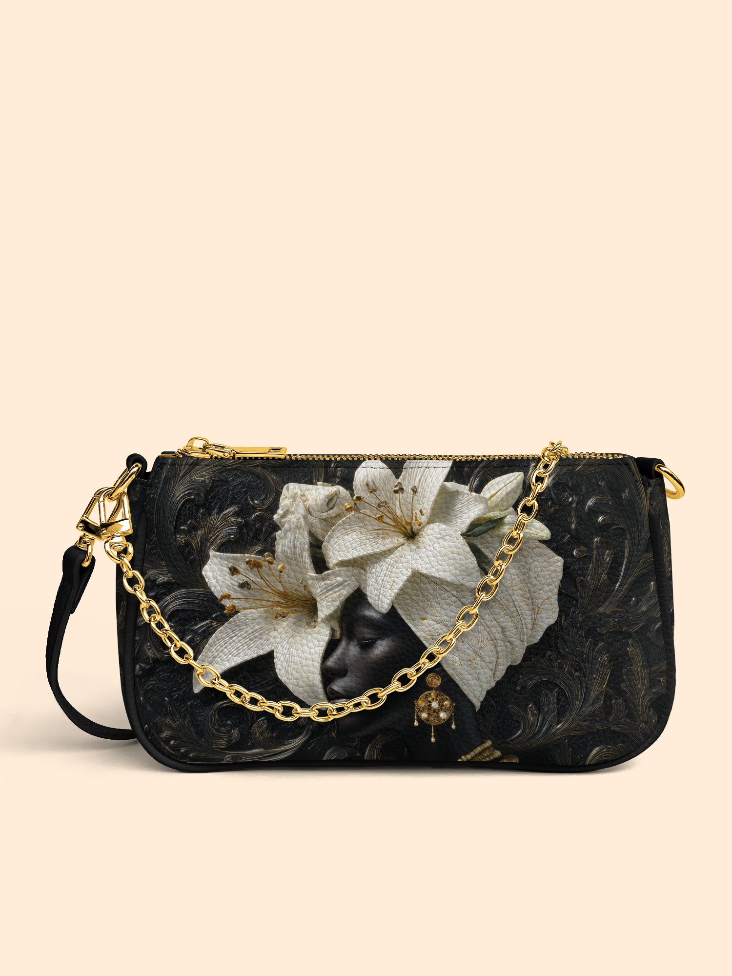 Ivory Lily Goddess Classic Zip Pochette QR0XD342