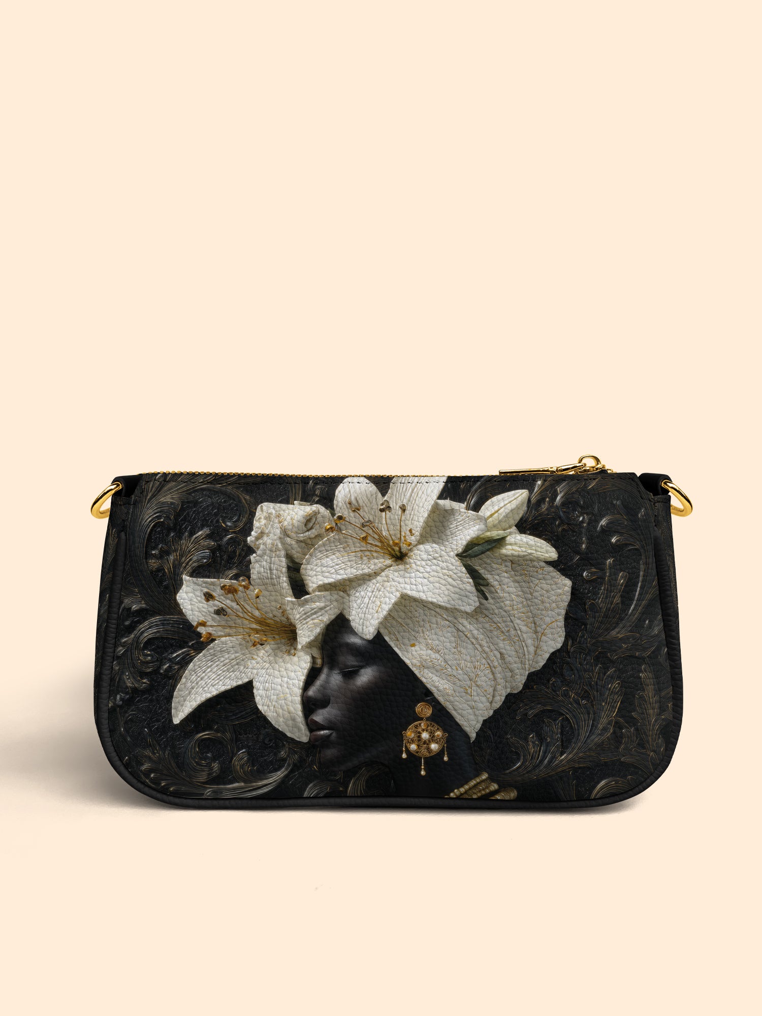 Ivory Lily Goddess Classic Zip Pochette QR0XD342