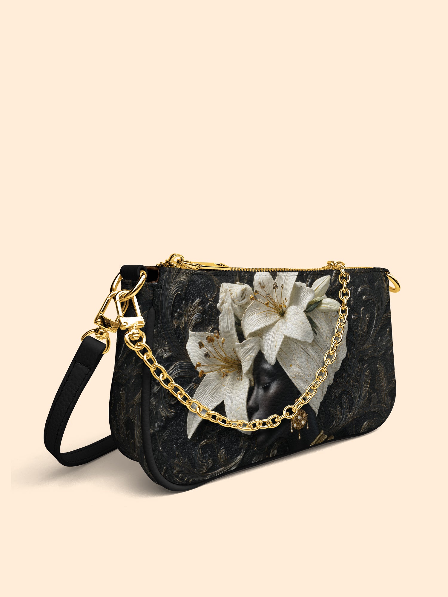 Ivory Lily Goddess Classic Zip Pochette QR0XD342