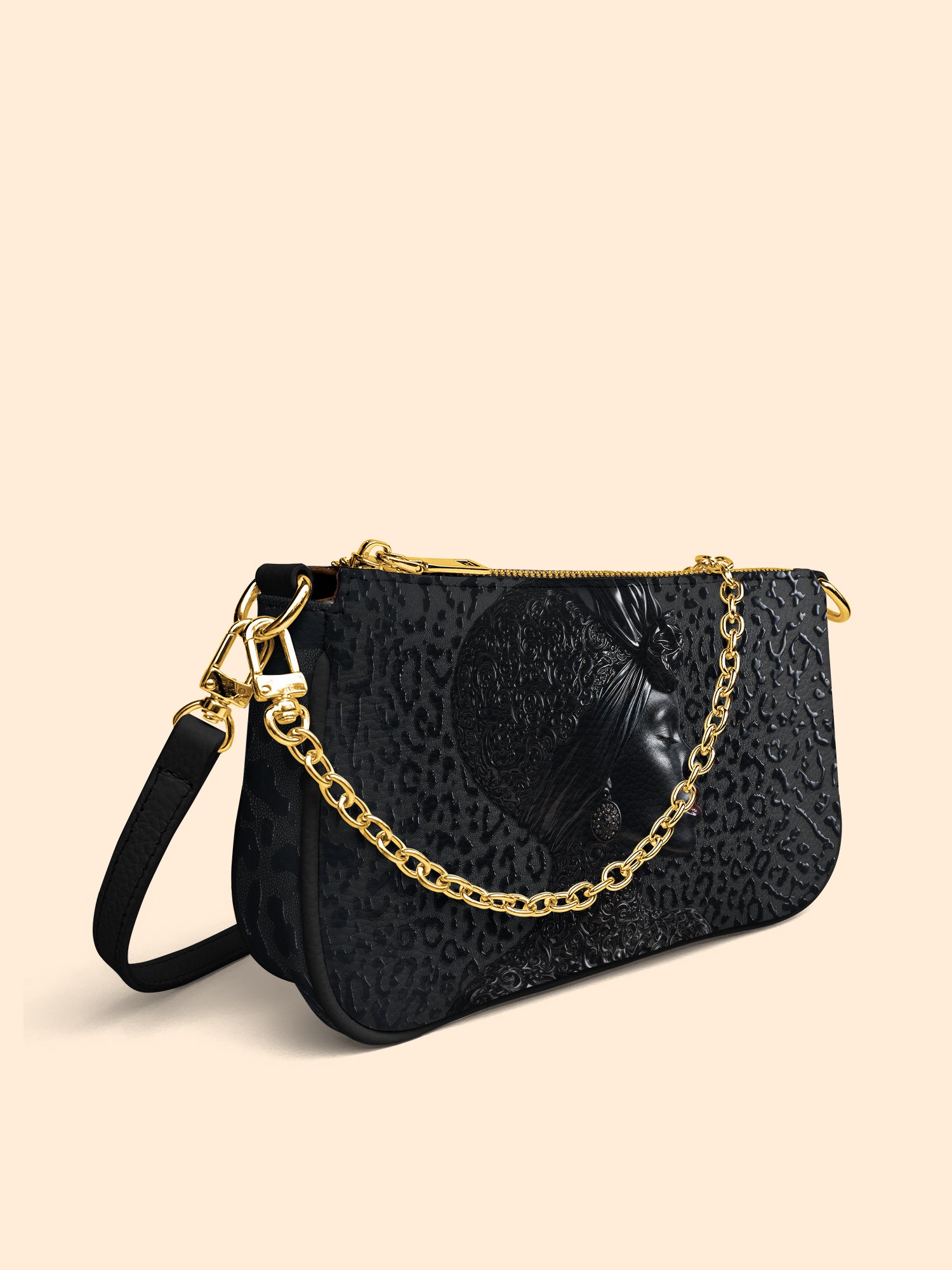 AfroGloss Leopard Classic Zip Pochette QR0XD475