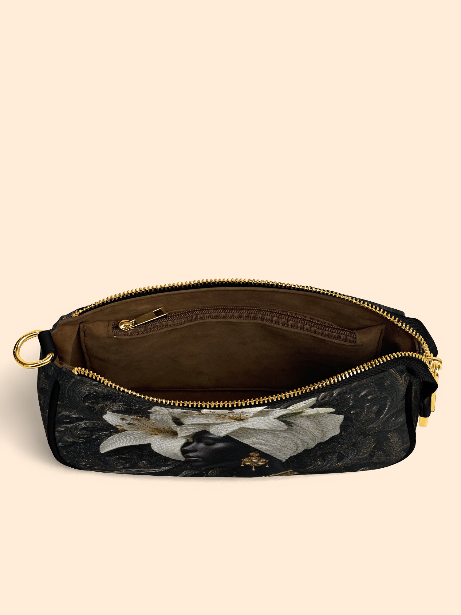 Ivory Lily Goddess Classic Zip Pochette QR0XD342