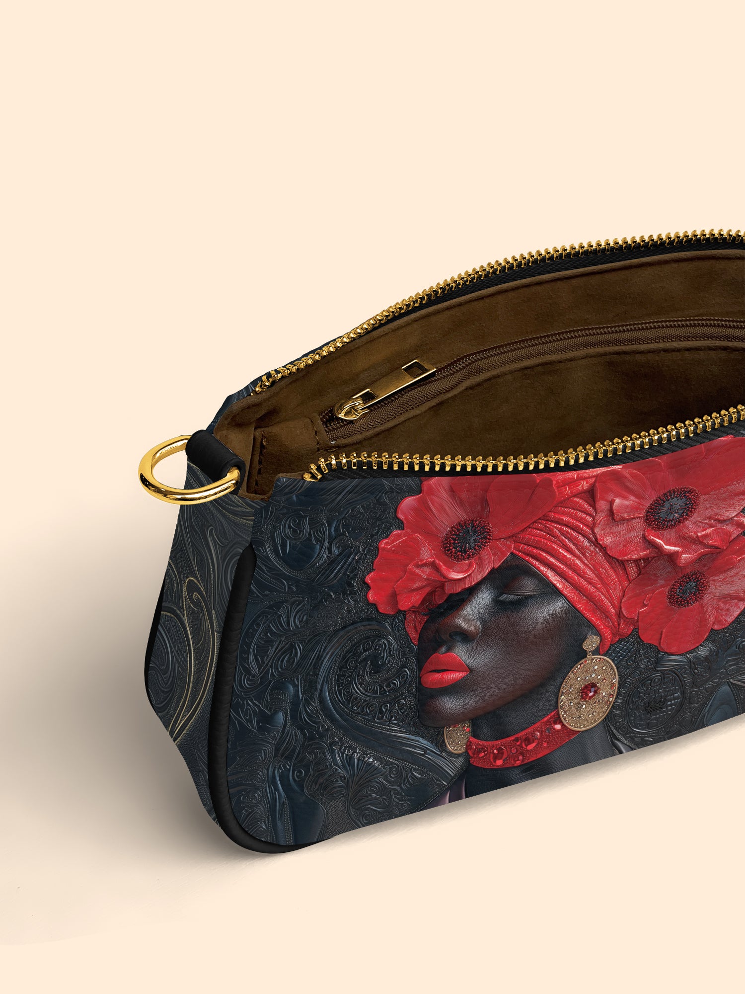 Crimson Poppy Crown Classic Zip Pochette QR0XD340