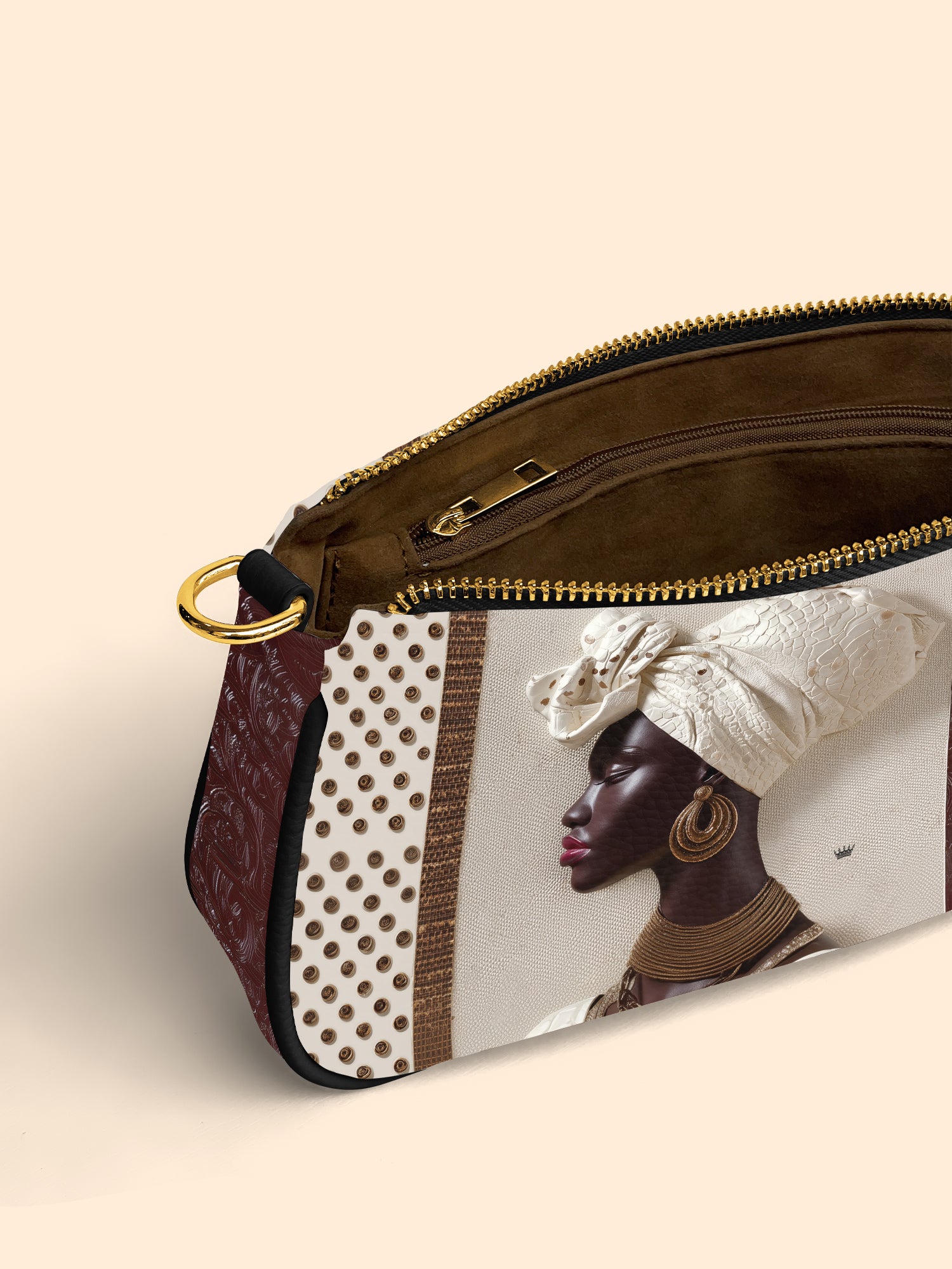 Ivory Luxe Classic Zip Pochette QR0XD582