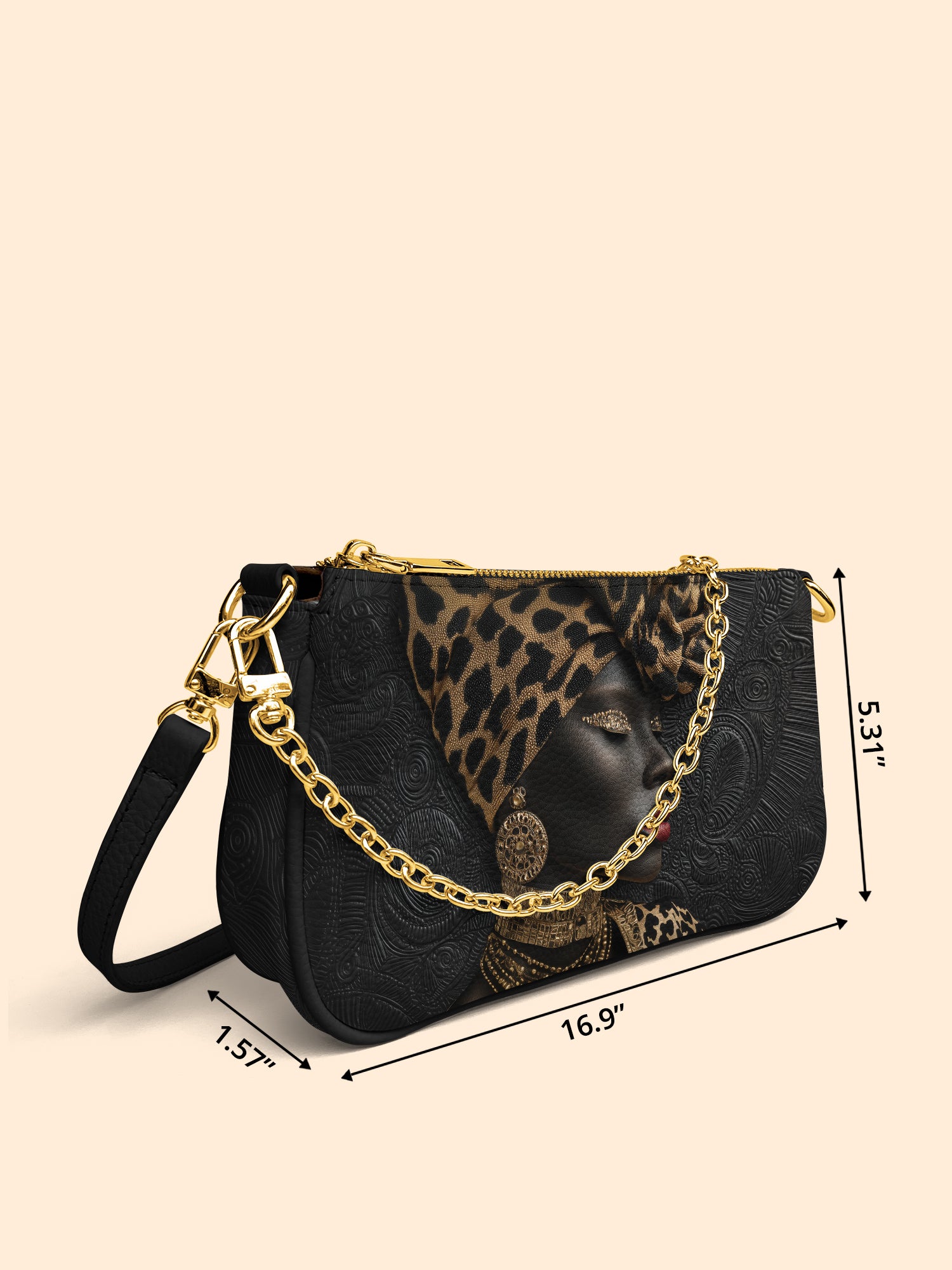 African Grace Classic Zip Pochette QR0XD466