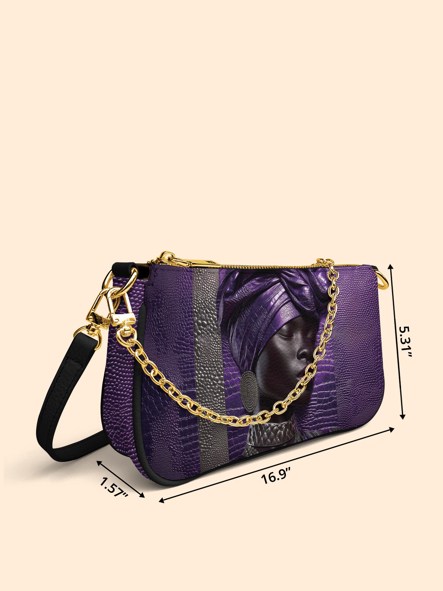 Aveline Noir Classic Zip Pochette QR0XD573
