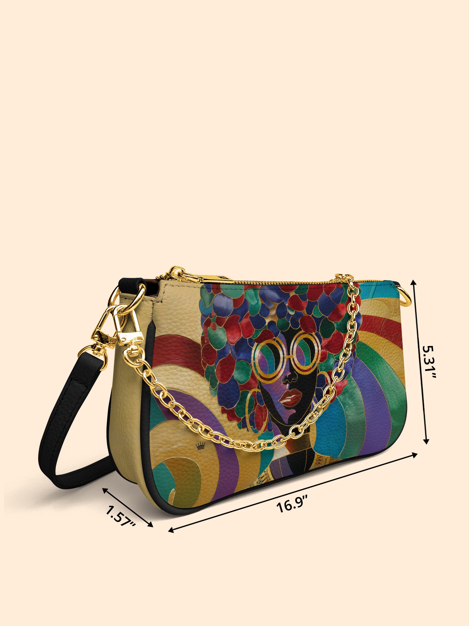 Afro Luxe Spiral Classic Zip Pochette QR0XD419