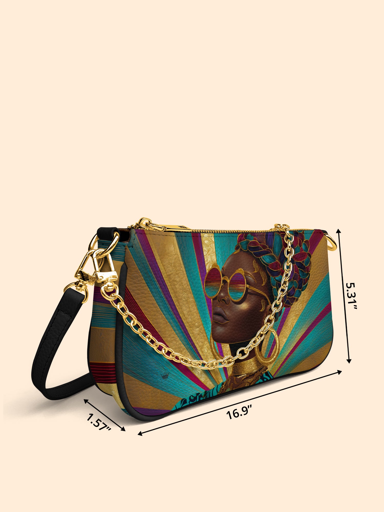 Golden Radiance Classic Zip Pochette QR0XD418