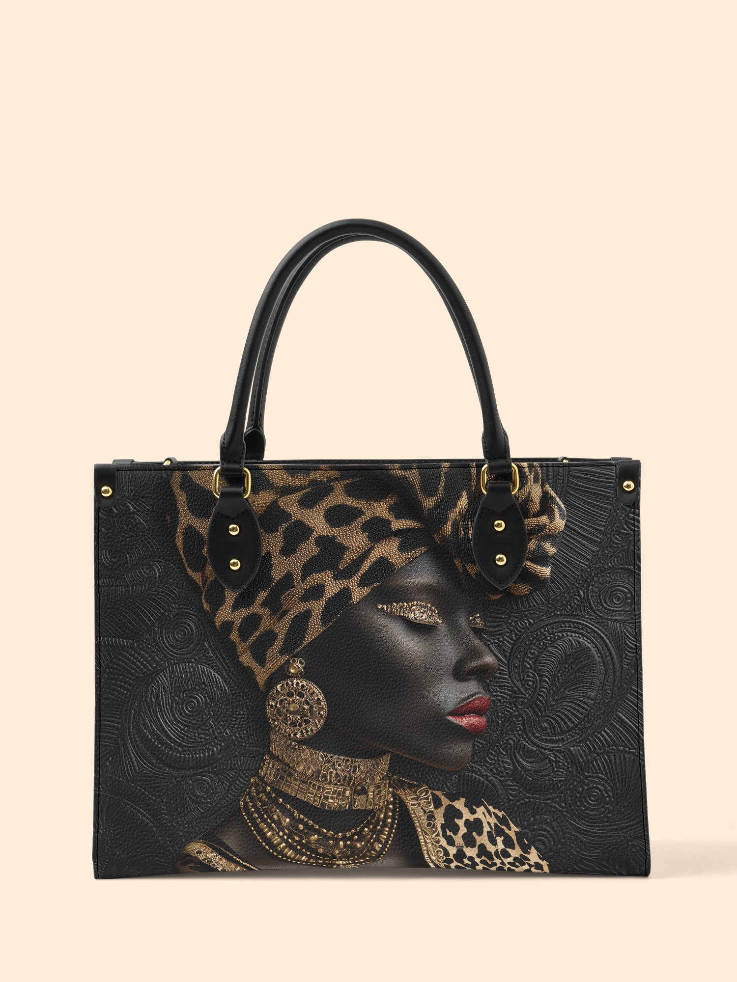 African Grace Premium Leather Handbag QR0XD454