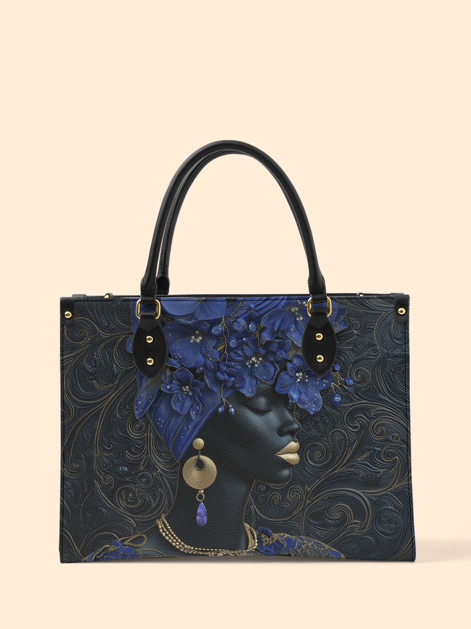 Bluebonnet Moon Empress Premium Leather Handbag QR0XD331