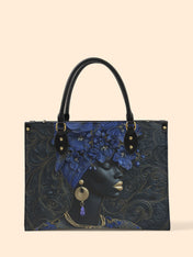 Bluebonnet Moon Empress Premium Leather Handbag QR0XD331