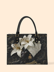 Ivory Lily Goddess Premium Leather Handbag QR0XD334