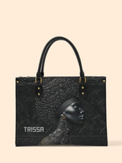 Crowned In Onyx Premium Leather Handbag