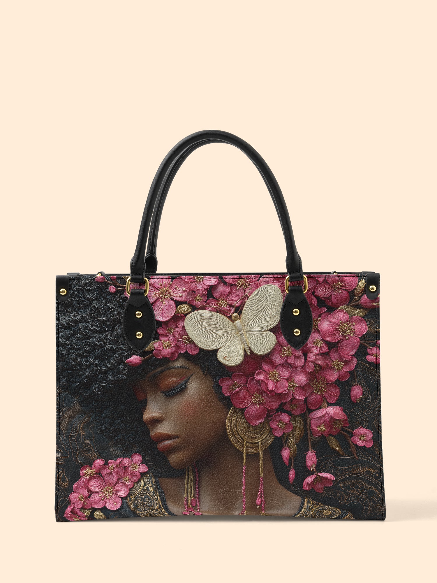 Blossom Queen Premium Leather Handbag QR0HH056