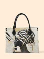 Symphony In Stripes Premium Leather Handbag QR0TV128