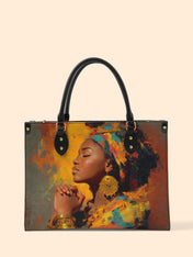 Soulful Prayer Premium Leather Handbag QR0HH089