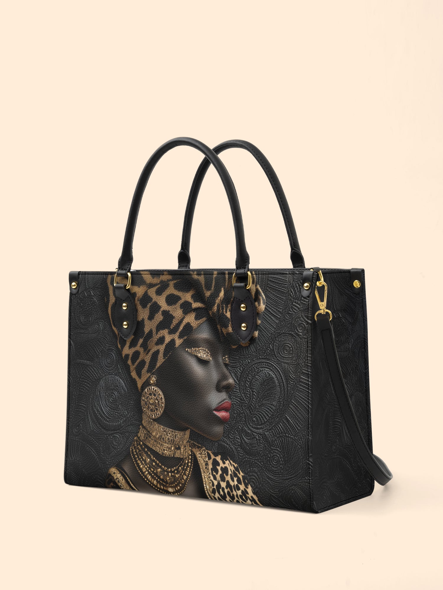 African Grace Premium Leather Handbag QR0XD454