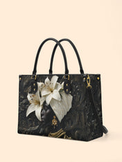 Ivory Lily Goddess Premium Leather Handbag QR0XD334