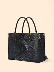 AfroGloss Leopard Premium Leather Handbag QR0XD463