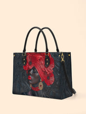 Crimson Poppy Crown Premium Leather Handbag QR0XD332
