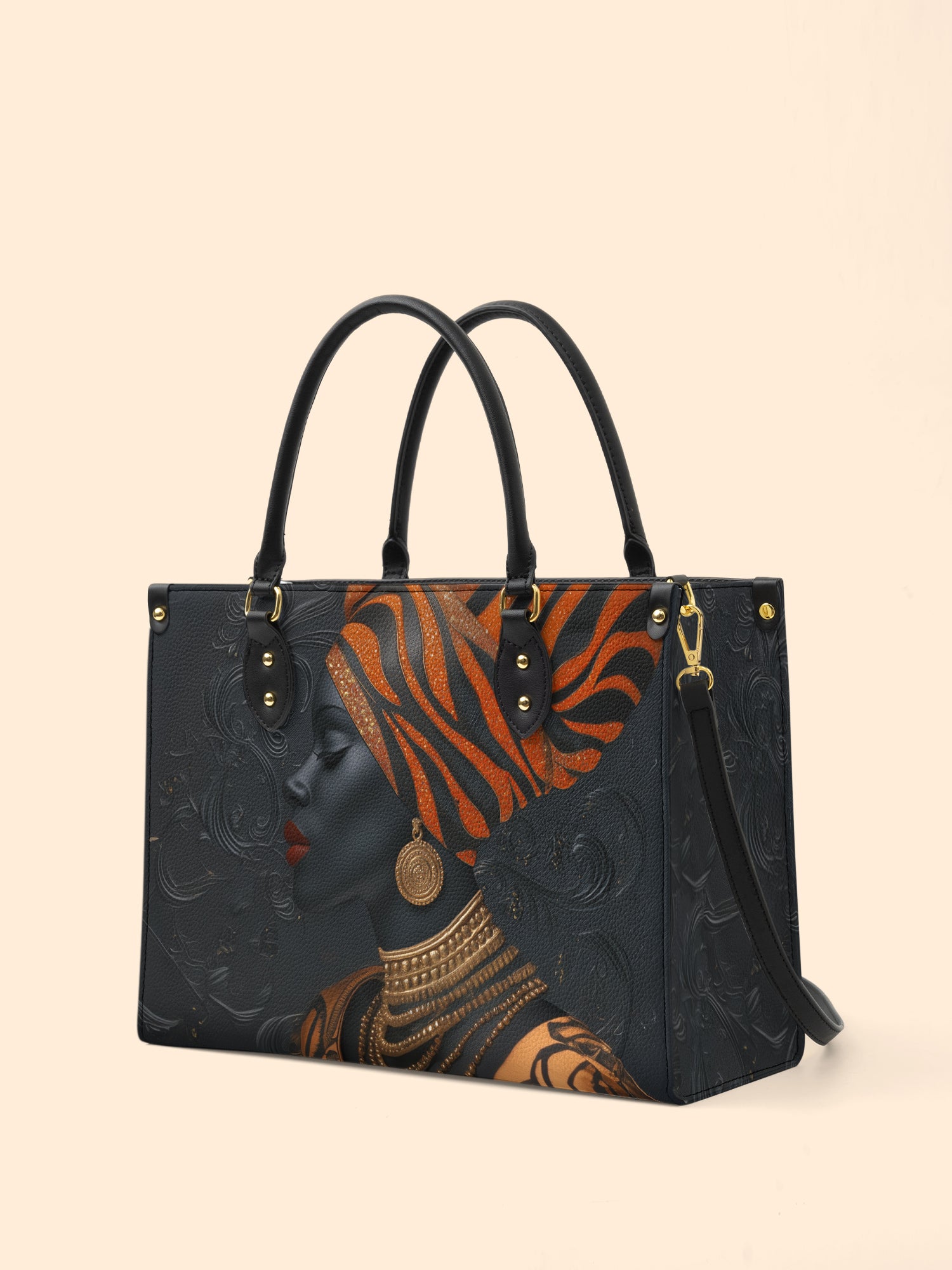 Adinkra Essence Premium Leather Handbag QR0XD456