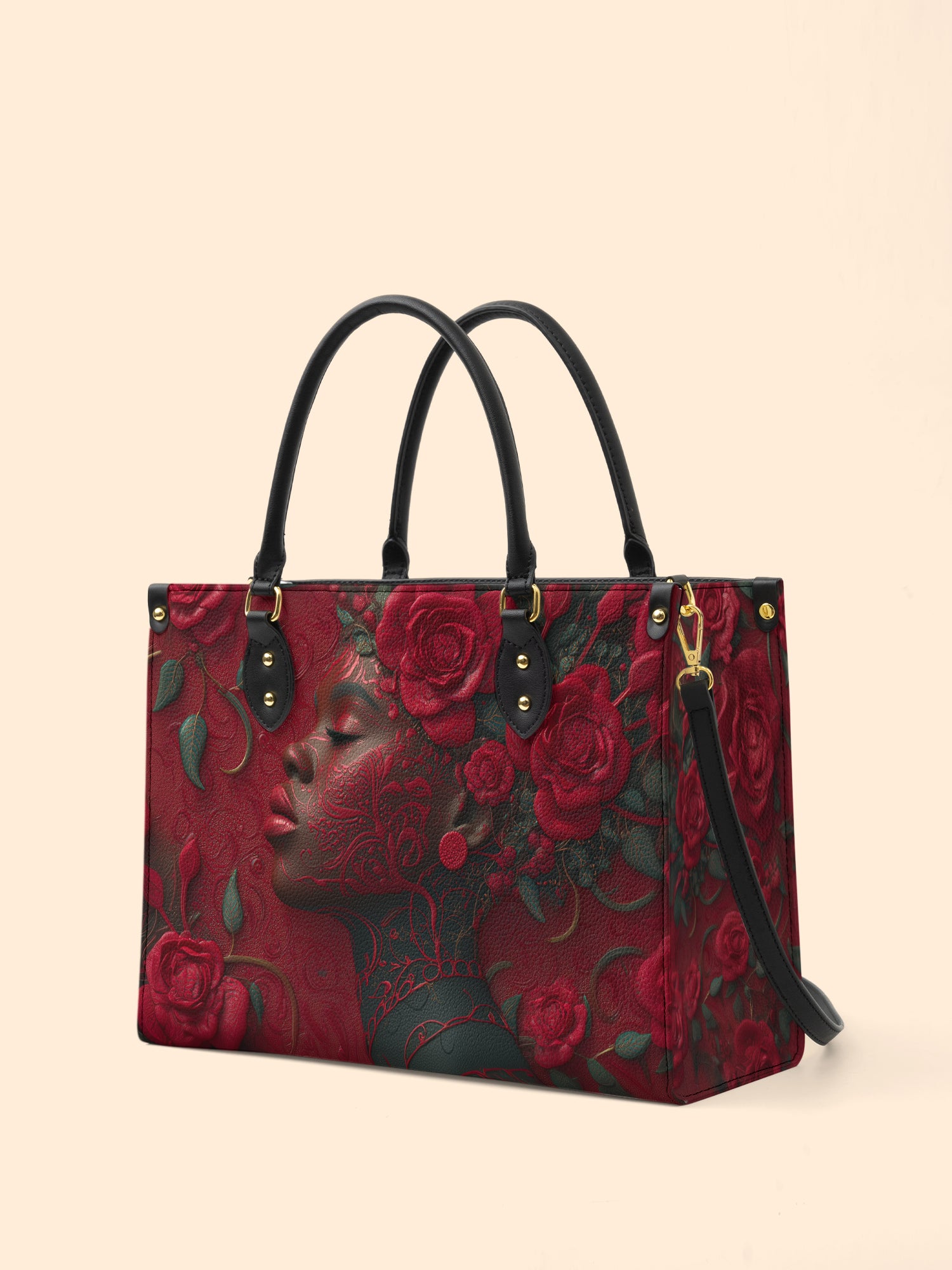 Rose Passion Premium Leather Handbag QR0HH130