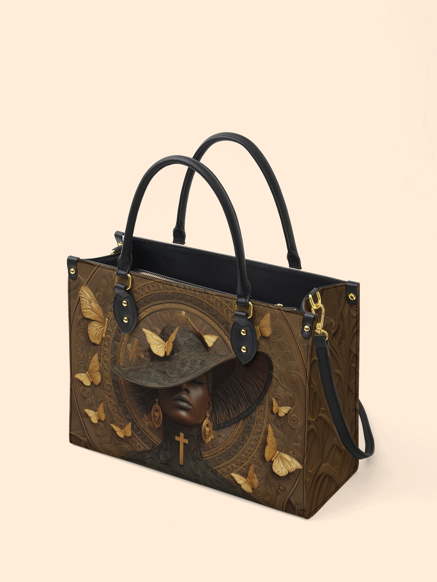 Ancestral Hymn Premium Leather Handbag QR0XD683