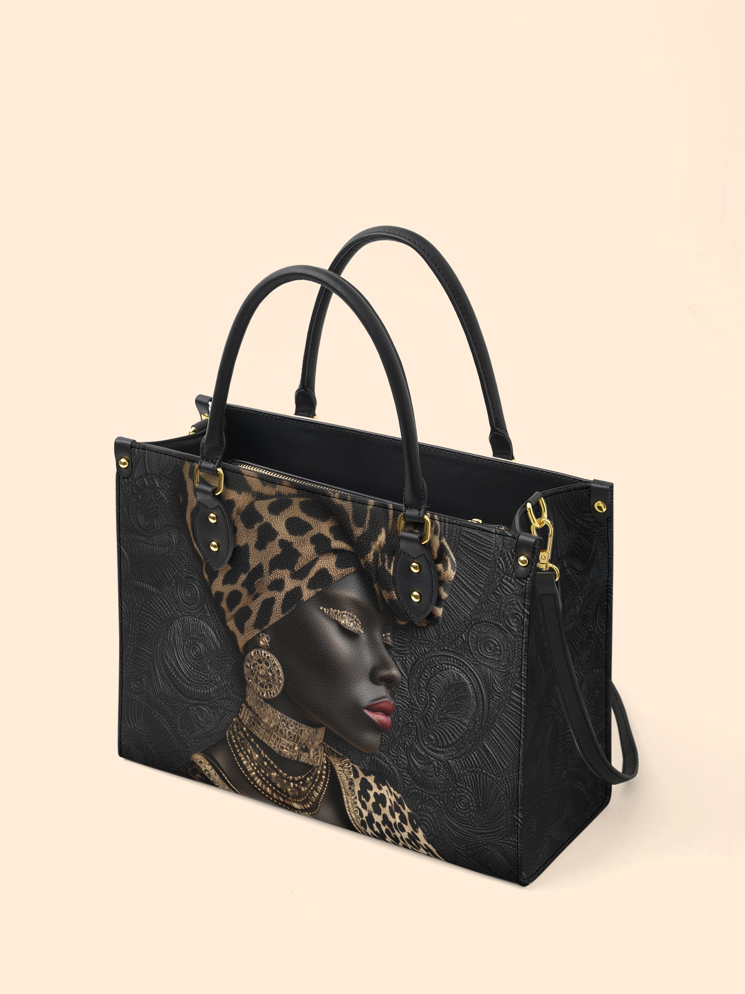 African Grace Premium Leather Handbag QR0XD454