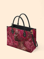 Peony Queen Premium Leather Handbag QR0HH129