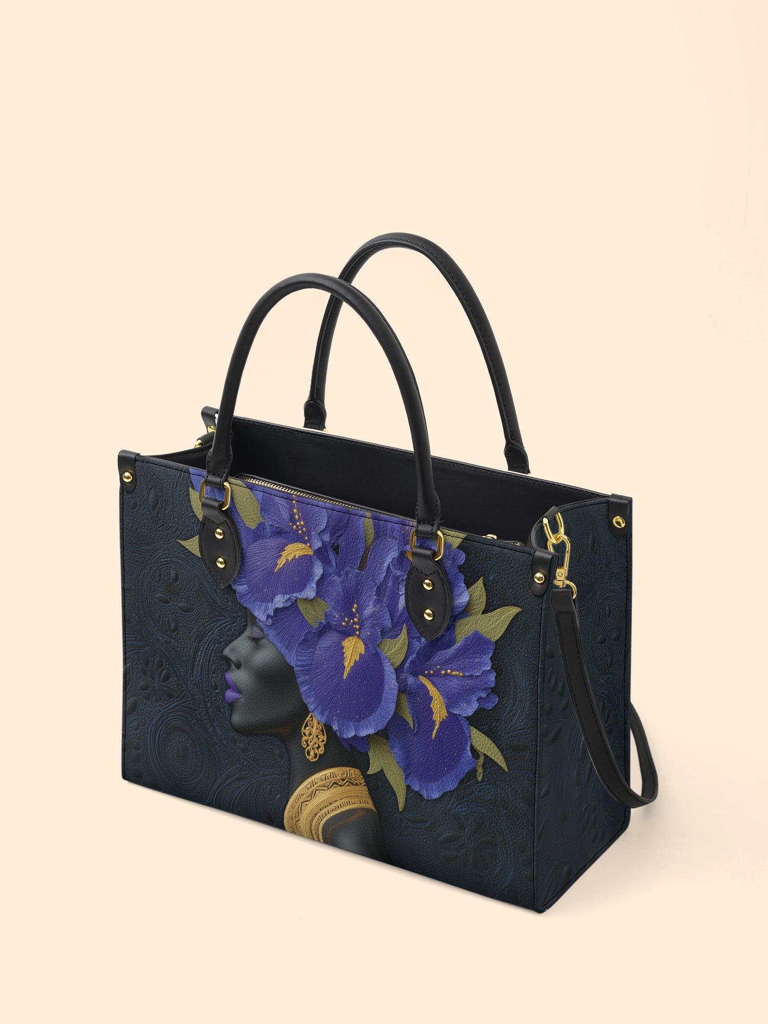 Iris Crown Premium Leather Handbag QR0XD337