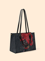 Crimson Poppy Crown Premium Leather Handbag QR0XD332