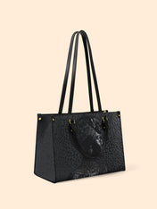 AfroGloss Leopard Premium Leather Handbag QR0XD463