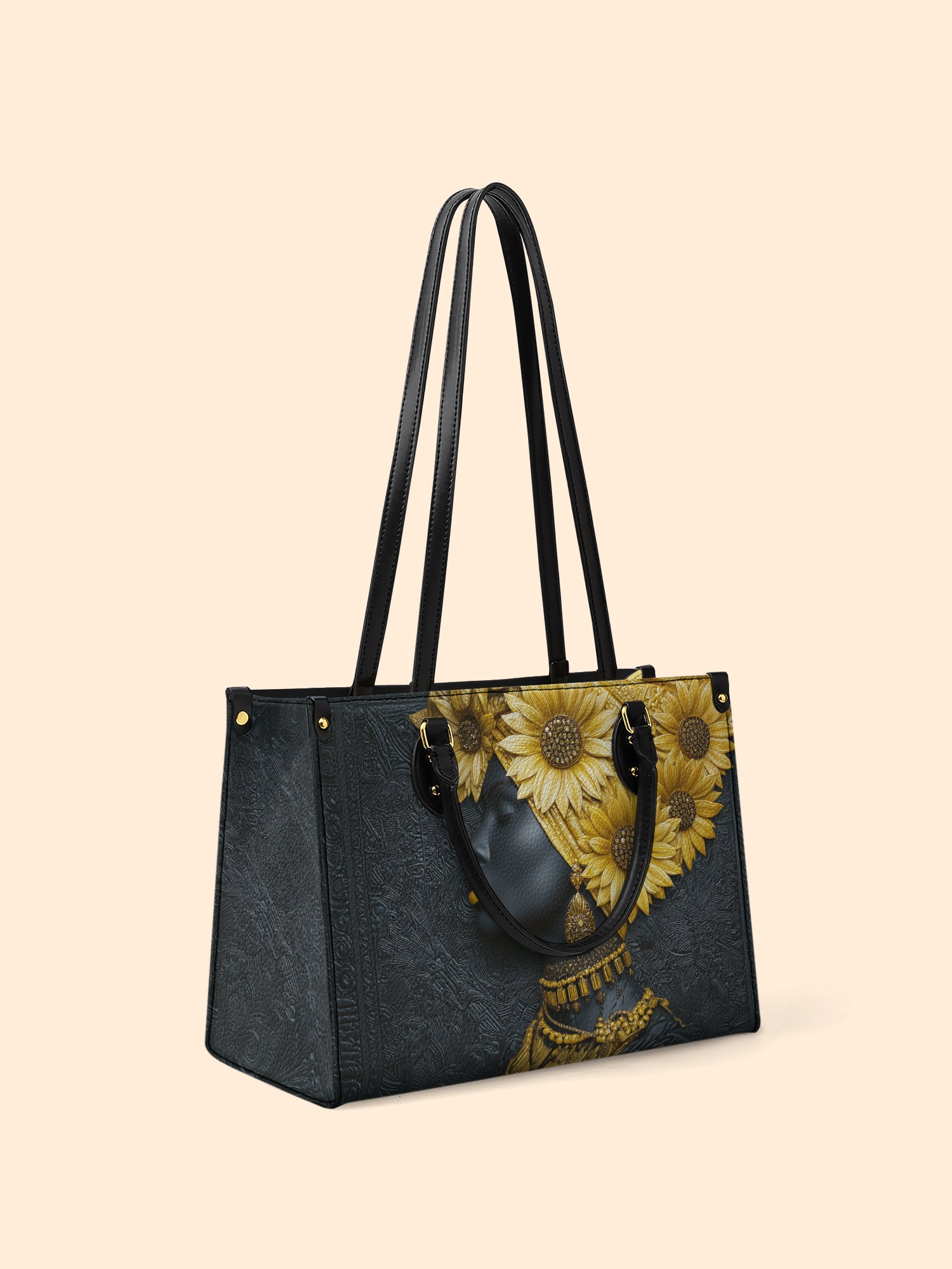 Sunflower Majesty Premium Leather Handbag QR0XD336