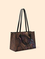 Purple Crown Premium Leather Handbag QR0TD227