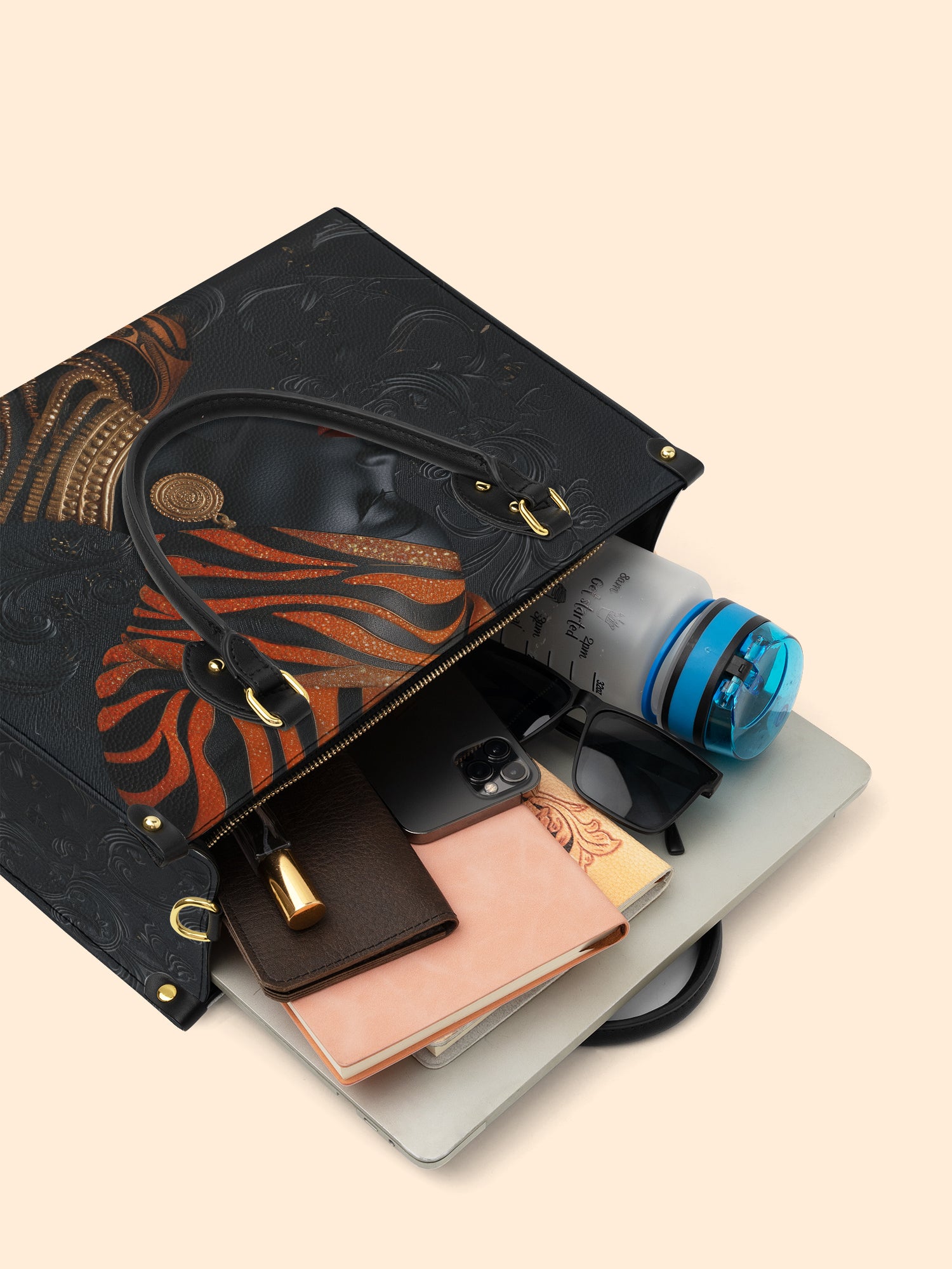 Adinkra Essence Premium Leather Handbag QR0XD456