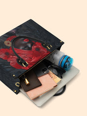 Crimson Poppy Crown Premium Leather Handbag QR0XD332
