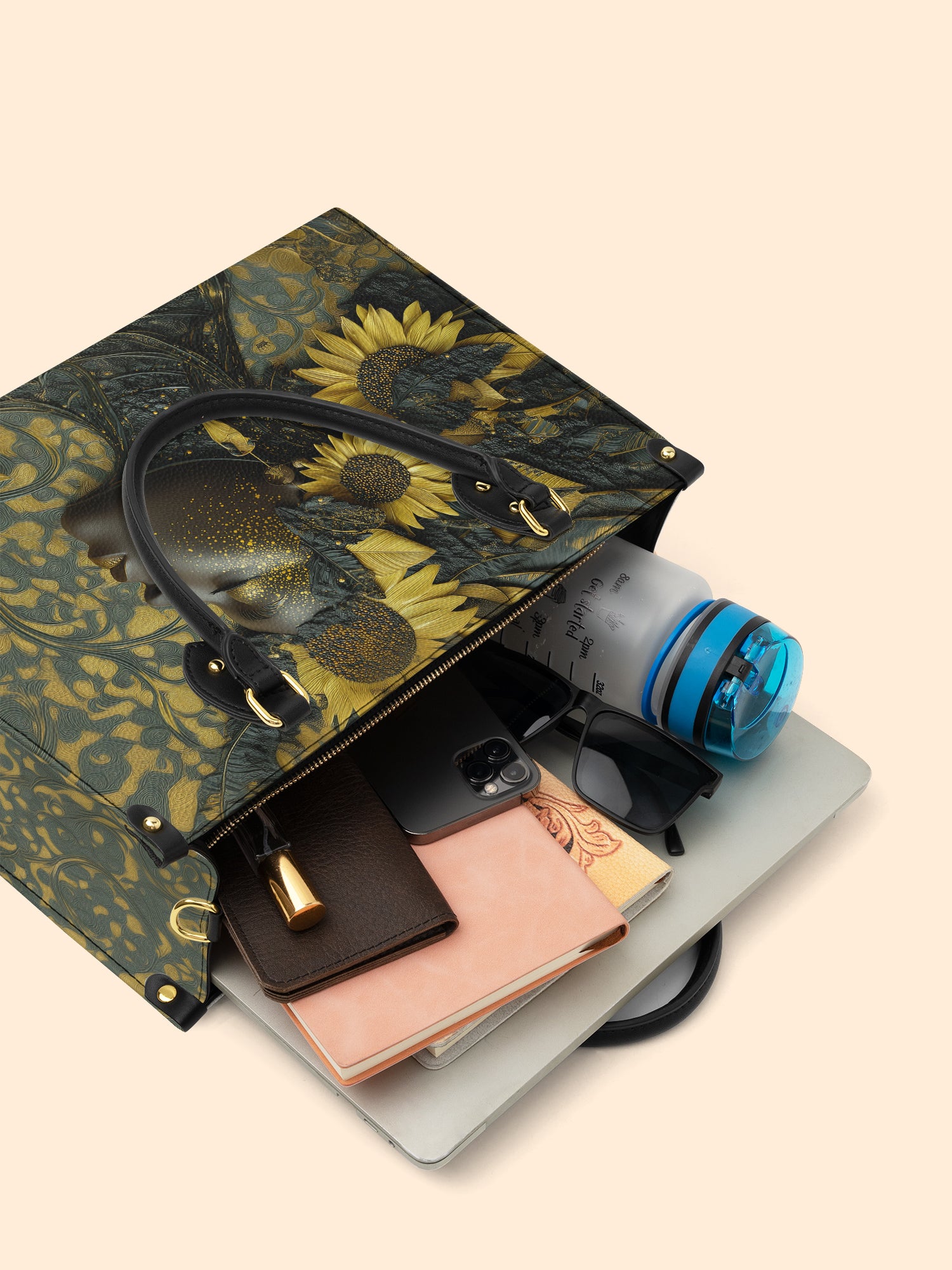 Sunflower Radiance Premium Leather Handbag QR0HH131