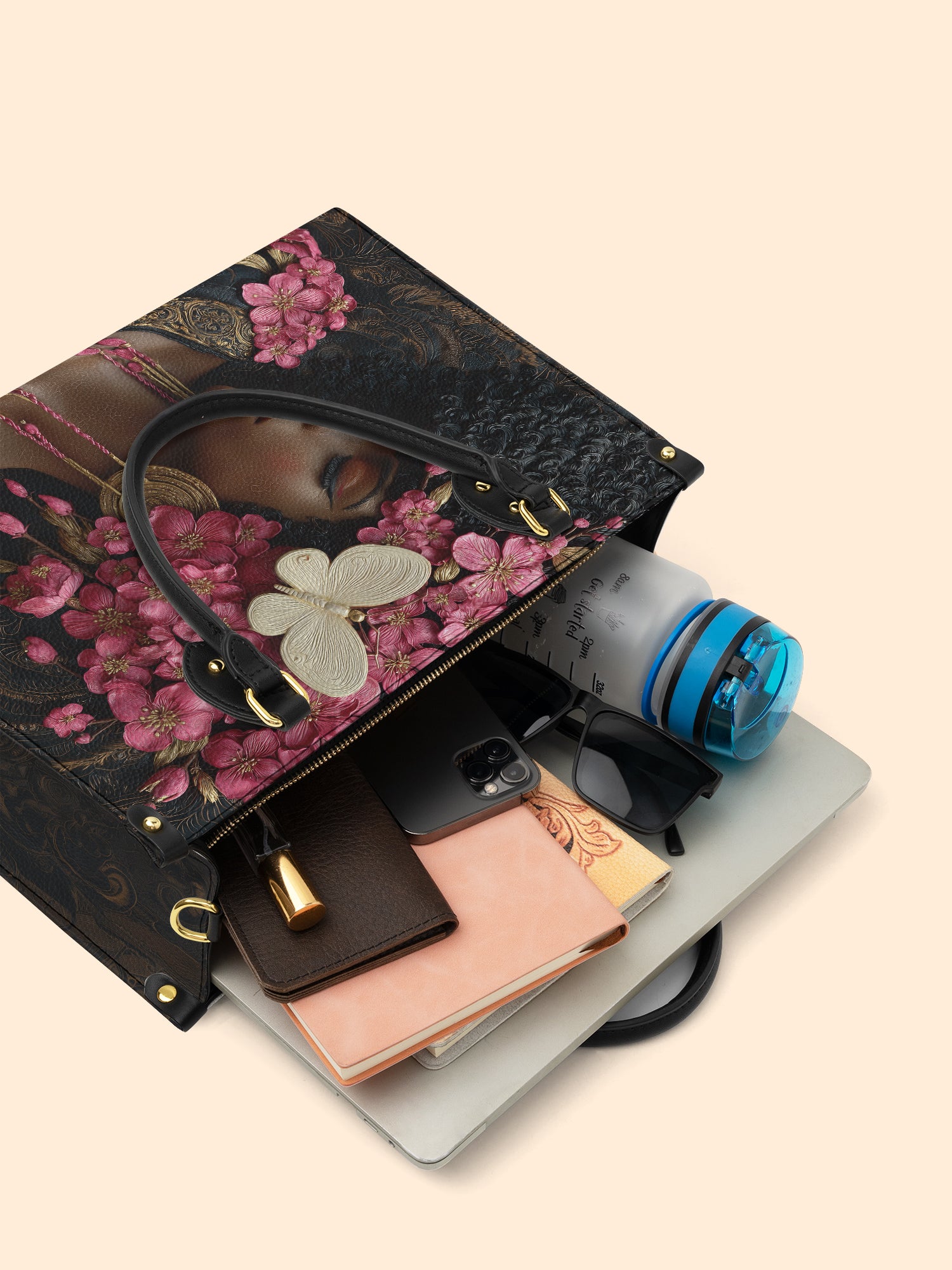 Blossom Queen Premium Leather Handbag QR0HH056